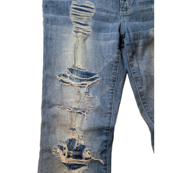 Joe'sJeans Womens 28* Jeans Distressed Whiskered Denim Y2K 90s Grunge Boho - Picture 3 of 9